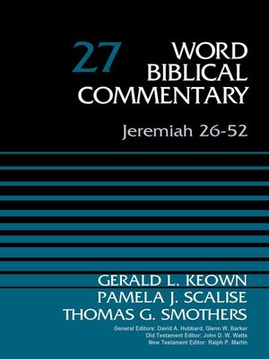 cover image of Jeremiah 26-52, Volume 27